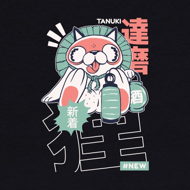 Anime Style Tanuki Yokai Illustration by SLAG_Creative